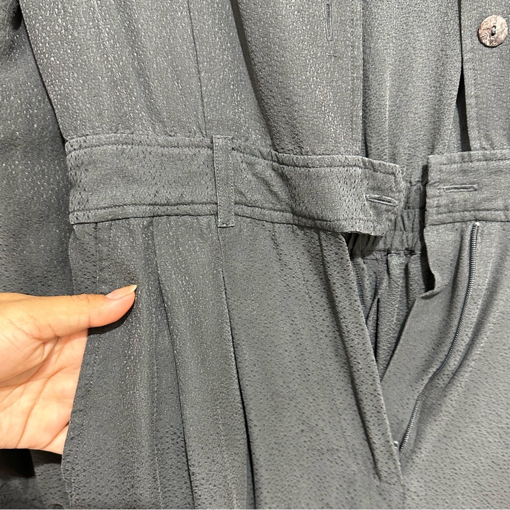 Grey Silk Jumpsuit